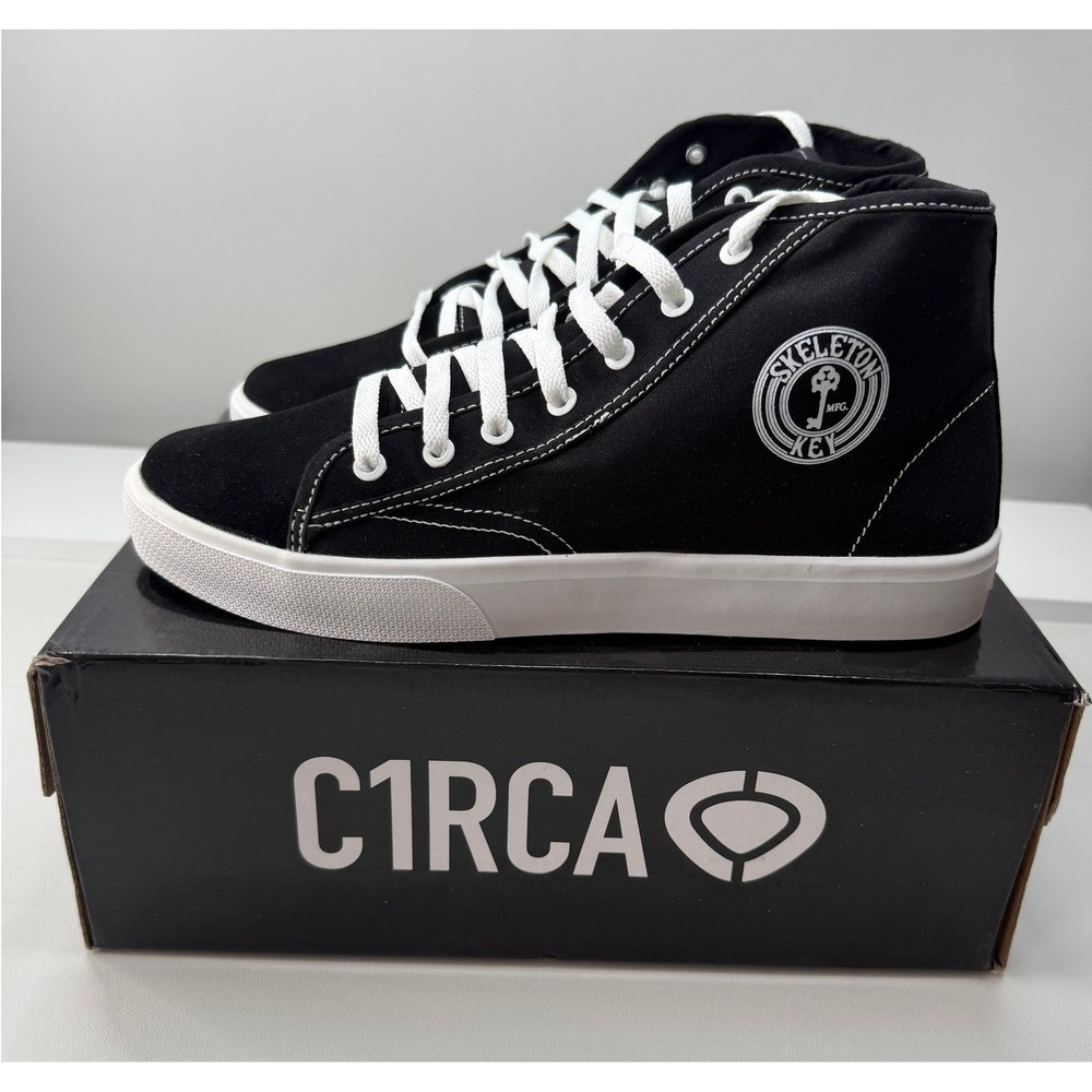 C1RCA Gravel Skeleton Key Mfg Black White High Top Skate Shoes 2020 Mens 11 New